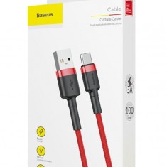 Cablu Usb Tip C 1M Baseus USB / USB-C QC3.0 3A 1M Roșu 3A CATKLF-B09
