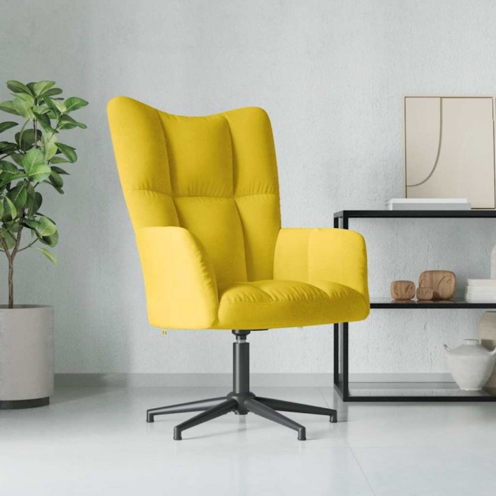 vidaXL Scaun de relaxare, galben muștar, catifea 328102