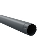 Burlan scurgere pentru sistem pluvial, Bilka, circular, metalic, grafit (RAL 7024), mat, 3 m, D 90 mm