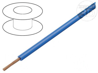 Cablu SiF 1x2,5mm2 litat Cu silicon albastru 50-180&amp;deg;C foto