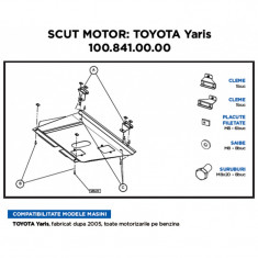 Scut motor metalic Toyota Yaris 2005-2011 foto