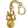 Breloc bila de foc Ksitagarbha, amuletă &icirc;mpotriva b&acirc;rfelor și certurilor, metal auriu 9 cm