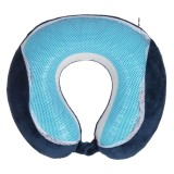 Perna de Calatorie Anatomica cu Memory Foam &amp; Cooling Gel Albastra, Tropical Tucan, 27cm