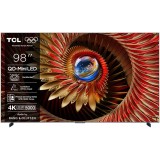 Televizor Mini LED TCL 98Q8C, 248 cm, Google TV Ultra HD 4K, 100 Hz, Clasa D