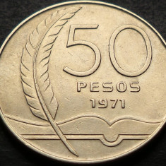 Moneda exotica 50 PESOS - URUGUAY anul 1971 * cod 4547 B