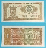 Moldova (p#5) 1 Leu 1992 UNC &#039;Prima emisie de Lei&#039; serie: A.0032 426361