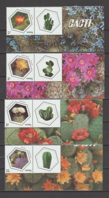 ROMANIA 2023 CACTUSI Serie 4 valori cu vinieta (tip II) LP.2438 MNH** foto