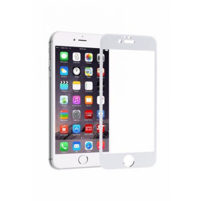 Folie sticla Apple iPhone 6 Plus 6S Plus GloMax 3D Alb lipici toata supraf foto