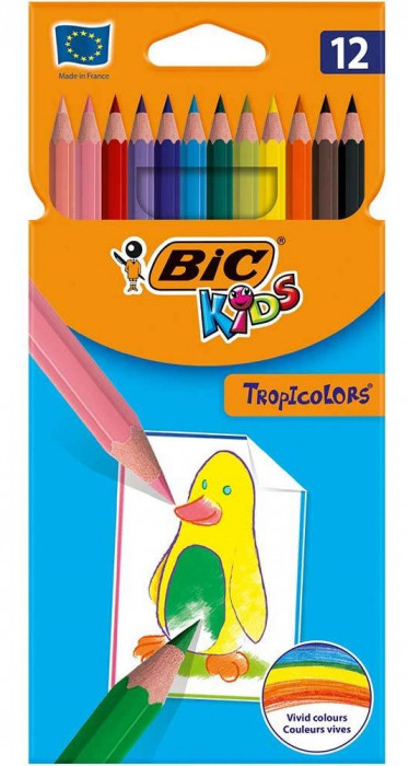 Bic Set Creioane Colorate Tropicolors 12 Bucati 038780