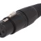 Conector XLR mamă pe cablu, negru