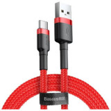 Cablu date Baseus Cafule CATKLF-U09, USB la USB-C, Quick Charge , 2A , Lungime 3 m, rosu