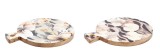 Cumpara ieftin Set 2 platouri servire lemn multicolor Abel 39 x 29 x 2,5 cm