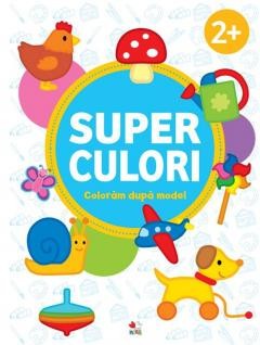 Super culori. Coloram dupa model.