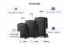 Set 3 Trolere Voiaj Royalty Line, 20/24/28 inch, Negru, Adulti, Calatorii