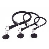 Zgardă str&acirc;ngere rotundă din piele - 40cm, 8mm - negru, COLLAR