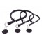 Zgarda strangere rotunda din piele - 40cm, 8mm - negru
