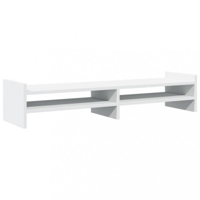 Suport monitor, alb, 100x27x20 cm, lemn prelucrat foto