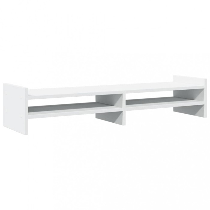 Suport monitor, alb, 100x27x20 cm, lemn prelucrat