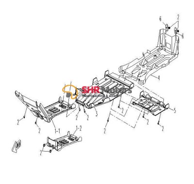 04. Scut motor partea spate CF Moto 500 / 625 2011-2016 foto
