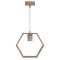 Pendul Modern din Lemn Sophie, Inaltime Reglabila, E27, 110 Cm, Hexagon, Alb/Bej