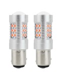 Set 2 becuri Led Auto Rosu P21/5W Canbus cu 24SMD dubla intensitate 12-24V Rosu