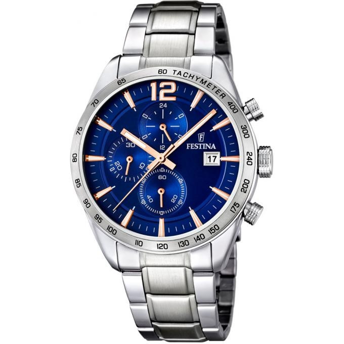 Ceas Barbati, Festina, Timeless Chronograph F16759/5 - Marime universala