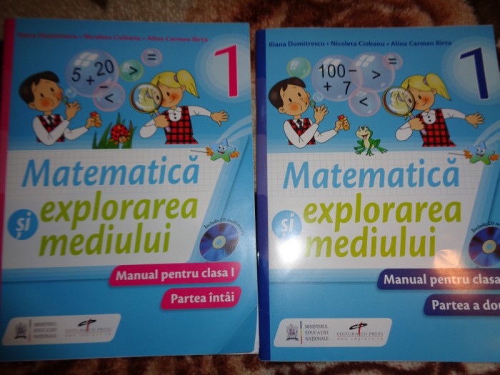Matematica si exploatarea mediului - manual pentru clasa I - partea 1+2 , cu CD