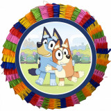 Piniata pentru petreceri, 35 cm, multicolora, model Pinata Bingo si Bluey