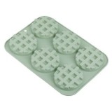 Forma de copt din silicon pentru clatite, 6 spatii, 18x25 cm, verde, CMCLASS