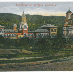 640 - CURTEA de ARGES, Monastery, Romania - old postcard - used