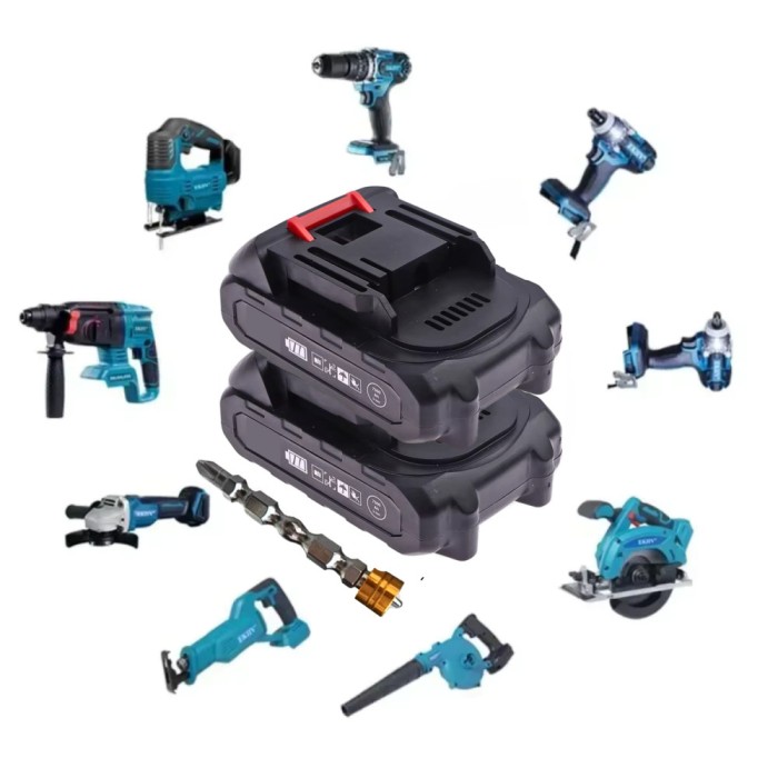 Set Complet 2 Acumulatori 18V 7500mAh APF&reg; + Incarcator Rapid + Bit Magnetic cu 2 Capete, pentru Makita si alte scule electrice