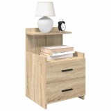 Cumpara ieftin Noptiere 2 buc. cu 2 sertare, stejar Sonoma, 40x36,5x62 cm