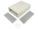 Carcasă ABS gri deschis de dimensiuni 200mm x 280mm x 80mm