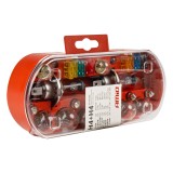 Set rezerva becuri auto si sigurante 30 piese AMiO cu H4 12V