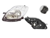 Far Toyota Yaris (Xp90) Hb, 03.2009-03.2011, fata, Stanga, H4; electric; rama reflector argintie; fara motoras, DEPO