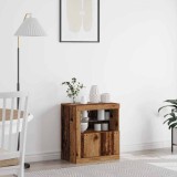 vidaXL Bufet LED Maro 60,5 x 37 x 67 cm Lemn compozit 863012