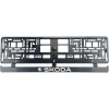 Set 2 bucati, suport numar inmatriculare Carbon, Skoda, Autohelix MSA