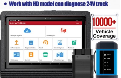 Tester auto profesional LAUNCH X431 V+ 10.1&amp;#039;&amp;#039; model nou acoperire TURISME SI CAMIOANE SI UTILAJE, model nou Smartlink Bluetooth Update Profesional foto