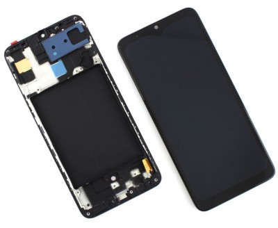 Display Samsung Galaxy A70 A705 Display OLED cu Rama Black Negru foto