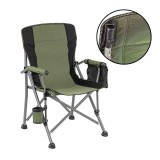 Scaun Pescuit Pliabil Leziter Comfort Plus Verde cu Cotiera si Suport Pahare - 125 kg