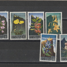 San Marino 1967-Flora,Flori,serie 7 valori dantelate,MNH,Mi.880-886