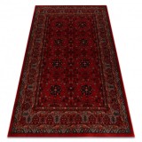 Covor de l&acirc;nă KASHQAI 4302 300 Flori, cadru vin roșu, 67x130 cm