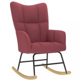 VidaXL Scaun balansoar, roșu vin, material textil