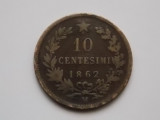 10 centesimi 1862-M Italia, Europa