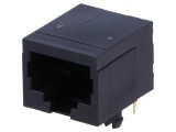 Conector RJ50 soclu 10 pini THT &icirc;n unghi 90&deg;