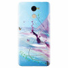 Husa silicon pentru Huawei Enjoy 7 Plus, Artistic Paint Splash Purple Butterflies