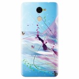 Husa silicon pentru Huawei Nova Lite Plus, Artistic Paint Splash Purple Butterflies