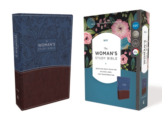 NIV, the Woman&#039;s Study Bible, Imitation Leather, Blue/Brown, Full-Color: Receiving God&#039;s Truth for Balance, Hope, and Transformation