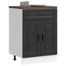 vidaXL Dulap de bază de bucătărie &bdquo;Porto&rdquo; din lemn negru prelucrat 853968