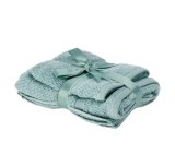 Cumpara ieftin Set 2 prosoape baie bumbac albastru 40 x 55 cm, 55 x 100 cm